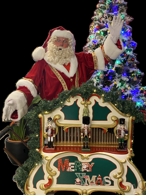 kerstman met kerstorgel
